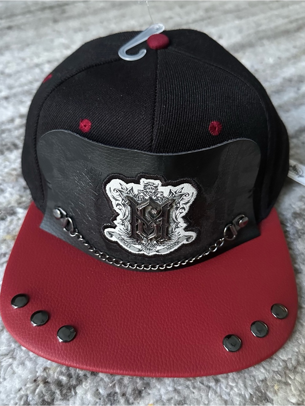 NWT Disney Haunted Mansion Black and Red Cap/Hat